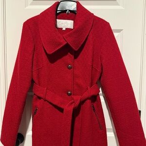 Jessica Simpson Vibrant Red Trench Coat